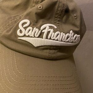 Tan San Francisco Embroidered dad hat